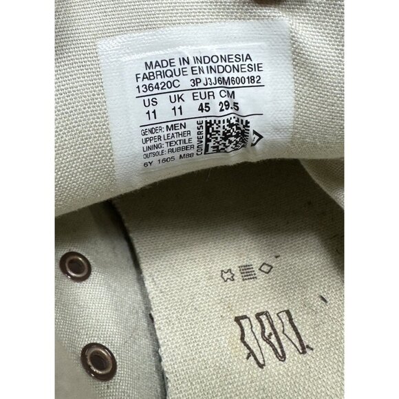 Converse Leather All-Star Chuck Taylor Street 136420C Brown Mid Top Men's Sz 11 - Picture 8 of 9